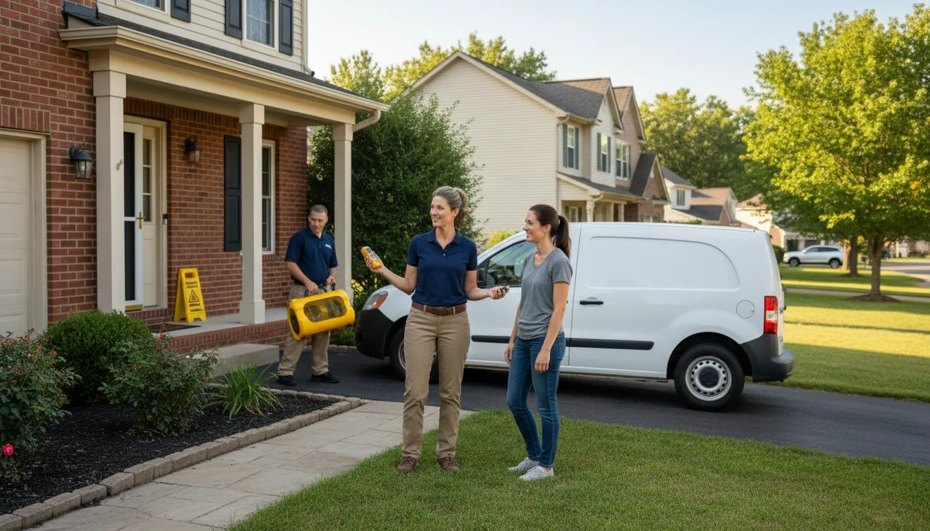 Residential water damage restoration in Rillton, PA